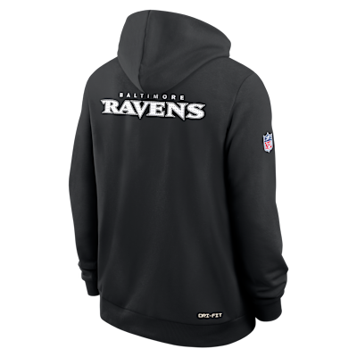 Sudadera con gorro sin cierre Nike Dri-FIT de la NFL para hombre Baltimore Ravens Initial Home Sideline