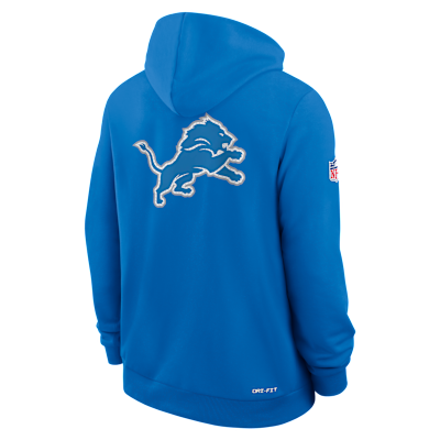 Sudadera con gorro Nike Dri-FIT de la NFL de cierre completo para hombre Detroit Lions Utility Player Sideline
