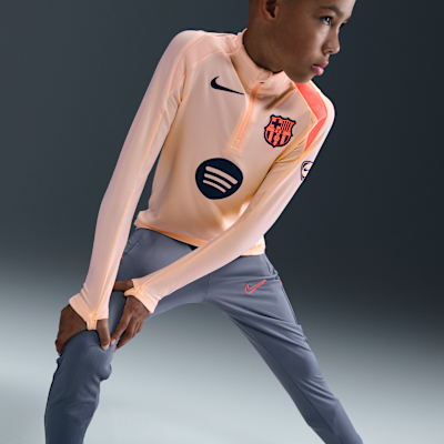 FC Barcelona Strike Third Big Kids' Nike Dri-FIT Total 90 Soccer Knit Drill Top