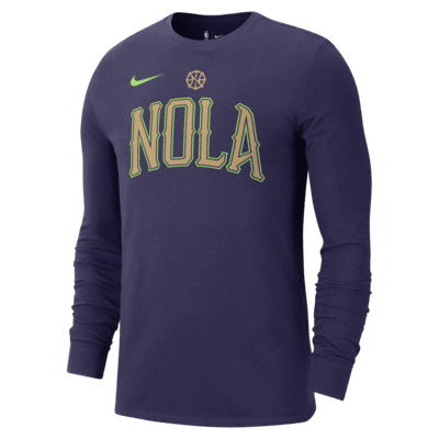 New Orleans Pelicans Essential City Edition Men's Nike NBA Long-Sleeve T-Shirt