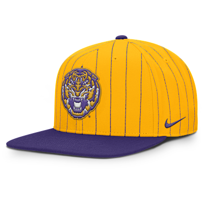 LSU Primetime Pin Stripe 2-Tone Men's Nike Dri-FIT College Adjustable Hat