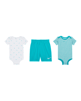 Детские  Nike Essentials Baby (12-24M) 3-Piece Striped Swooshfetti Set