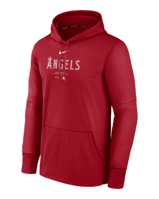 Мужское худи Los Angeles Angels Authentic Collection Practice Nike Therma MLB Pullover Hoodie