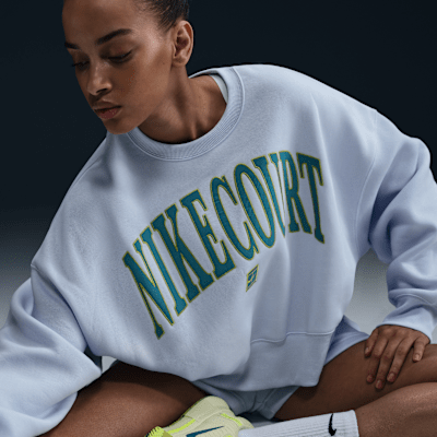 NikeCourt Phoenix Fleece Women's Over-Oversized Crew-Neck Tennis Sweatshirt