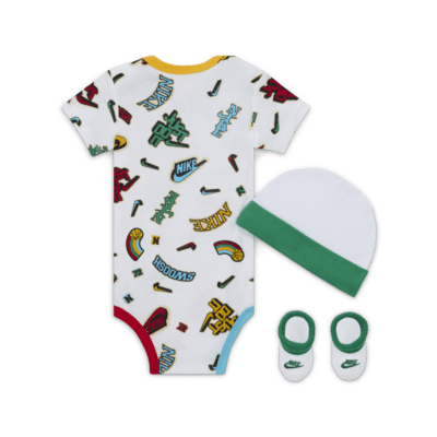 Nike Baby (0-9M) 3-Piece Bodysuit Set