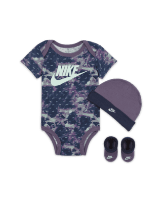 Детские  Nike Printed Swoosh Monogram 3-Piece Box Set Baby Set