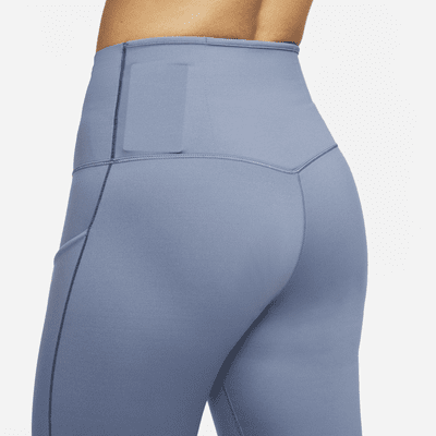 Shorts de ciclismo con bolsillos de tiro alto de 20 cm de sujeción firme para mujer Nike Go