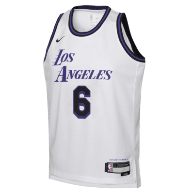 LeBron James Los Angeles Lakers City Edition Older Kids' Nike Dri-FIT ...