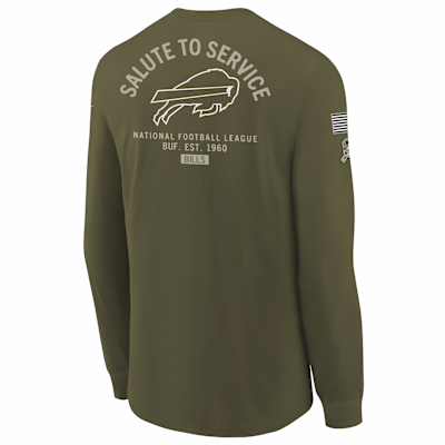Buffalo Bills Salute to Service Sideline Big Kids’ Nike NFL Long-Sleeve T-Shirt