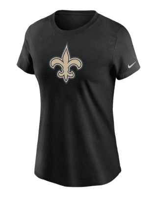 Women's Nike Black New Orleans Saints Logo Essential T-Shirt Size: Medium