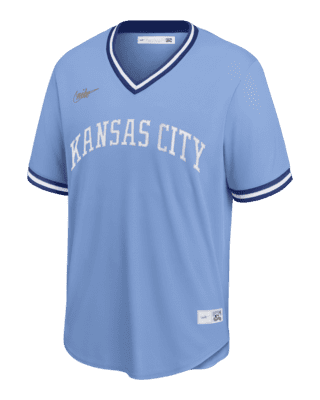 Men's Nike Light Blue Kansas City Royals Road Cooperstown Collection Team Jersey