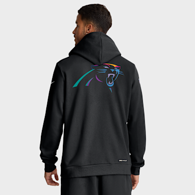 Sudadera con gorro sin cierre Nike de la NFL para hombre Carolina Panthers Crucial Catch Sideline