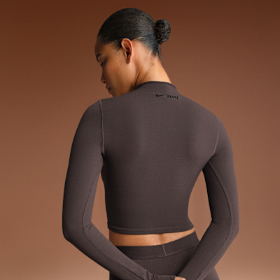 NikeSKIMS Vintage Seamless Women's Mock-Neck Crop Top