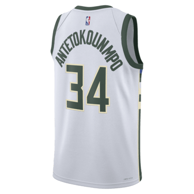 Ανδρική φανέλα Nike Dri-FIT NBA Swingman Μιλγουόκι Μπακς Association Edition 2022/23