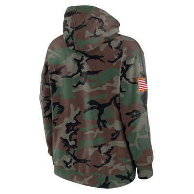 Sudadera con gorro sin cierre universitaria Nike para hombre Texas Longhorns Military Appreciation Club