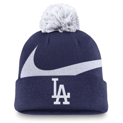 Los Angeles Dodgers Peak Men's Nike MLB Cuffed Pom Beanie