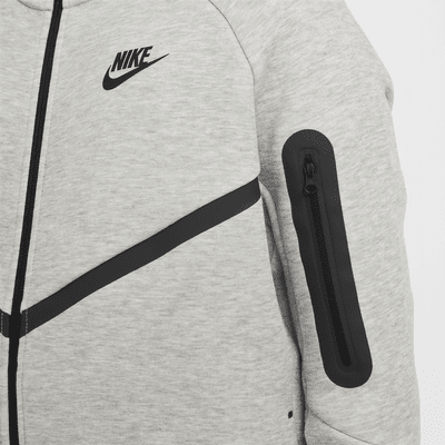 Hoodie com fecho completo Nike Sportswear Tech Fleece Júnior (tamanhos grandes)