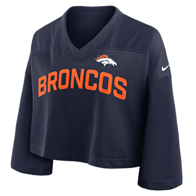 Denver Broncos Wide Receiver Jersey Fashion Women's Nike Dri-FIT NFL Cropped Top