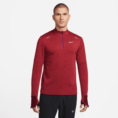 nike element half zip red