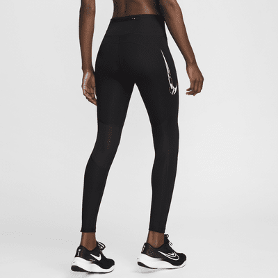 Nike Fast Leggings de running de 7/8 de talle medio con bolsillos - Mujer