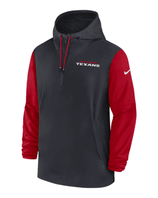 Мужская куртка Houston Texans Sideline Pre-Game Player Nike NFL 1/2-Zip Hooded