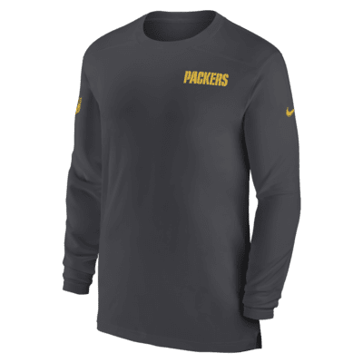 Green Bay Packers Sideline Coach Men's Nike Dri-FIT NFL Long-Sleeve Top