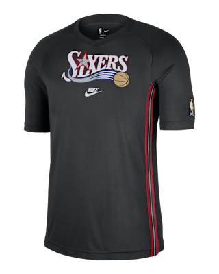 Мужские шорты Philadelphia 76ers 2025/26 Hardwood Classics Nike NBA Dri-FIT Short-Sleeve Top
