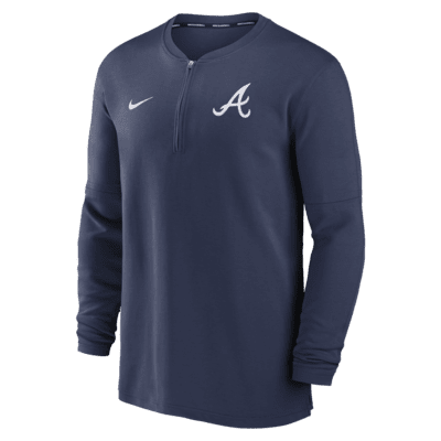 Atlanta Braves Authentic Collection Game Time Men's Nike Dri-FIT MLB 1/2-Zip Long-Sleeve Top