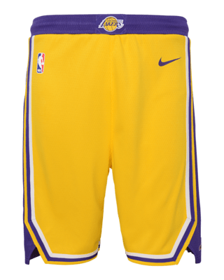 Подростковые шорты Los Angeles Lakers Icon Edition Big Kids' Nike Dri-FIT NBA Swingman Shorts