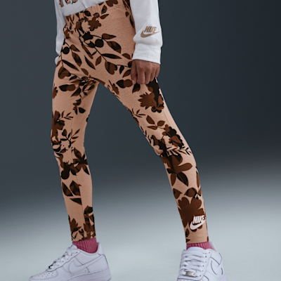 Nike Little Kids' Printed Club Long Sleeve T-Shirt and Leggings Set