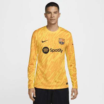 FC Barcelona 2024/25 Stadium kapus Nike Soccer hosszú ujjú férfi replika mez