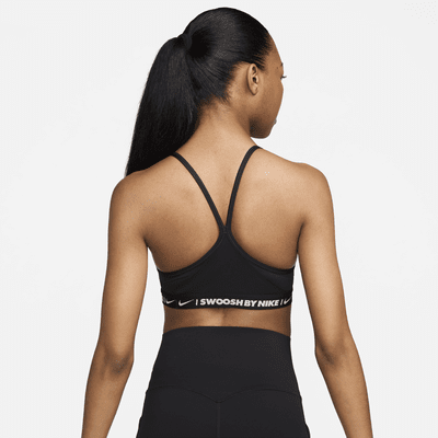 Nike Indy gepolsterter Sport-BH mit leichtem Halt und V-Ausschnitt für Damen