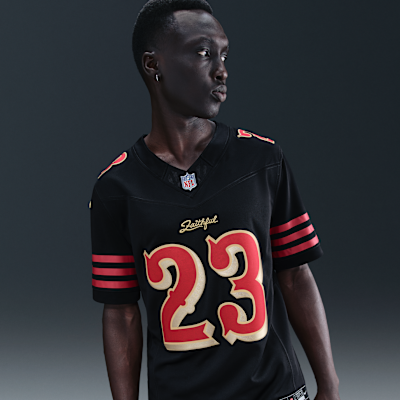 Jersey Nike Dri-FIT de la NFL Limited para hombre Christian McCaffrey San Francisco 49ers Rivalries Collection