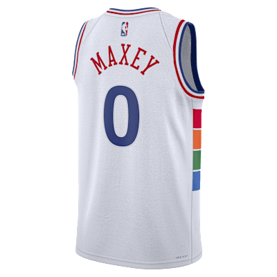 Tyrese Maxey Philadelphia 76ers 2024/25 City Edition Men's Nike Dri-FIT NBA Swingman Jersey