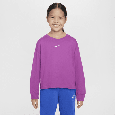 Playera de manga larga para niña talla grande Nike Sportswear Essential