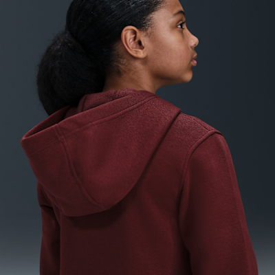 Bluza z kapturem i zamkiem na całej długości dla dużych dzieci Nike Sportswear Club Fleece