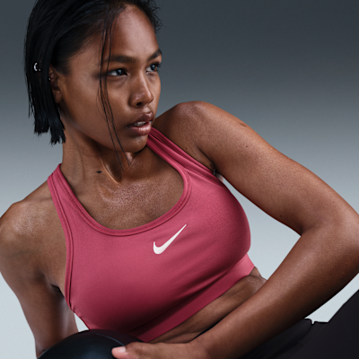 Bra deportivo con almohadillas para mujer Nike Swoosh Medium Support