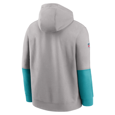 Sudadera con gorro sin cierre Nike de la NFL para hombre Miami Dolphins Sideline Team Issue Club