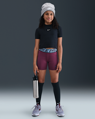 Детские шорты Nike Pro Big Kids' (Girls') Dri-FIT 3" Shorts with Shine Accents