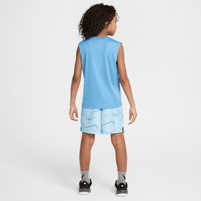 Conjunto de shorts de 2 piezas con estampado Rhythm para niños talla pequeña Nike Dri-FIT