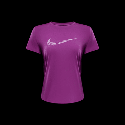 Haut de running à motif et manches courtes Dri-FIT Nike One pour femme