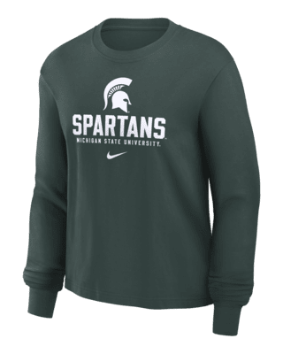 Женская футболка Michigan State Spartans Primetime University Boxy Nike College Long-Sleeve