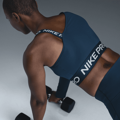 Dámský zkrácený asymetrický top Nike Pro Shine Dri-FIT