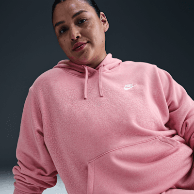 Sudadera con gorro sin cierre para mujer Nike Sportswear Club Fleece (talla grande)