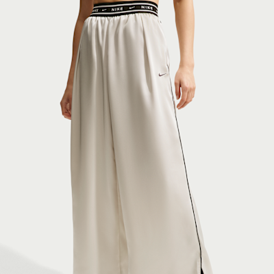 Nike Sportswear weite Satinhose mit mittelhohem Bund (Damen)