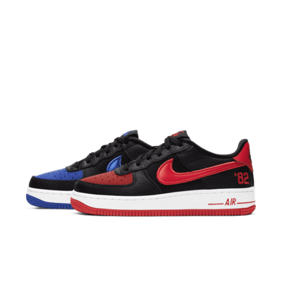 red and blue nike air force