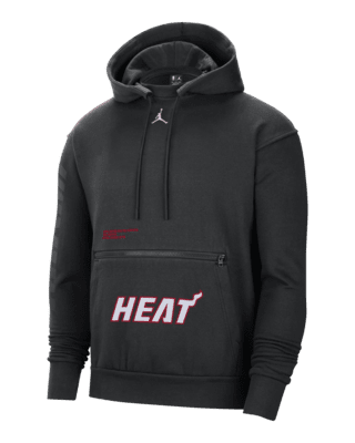 Sudadera con gorro sin cierre de tejido Fleece Jordan NBA para hombre Miami Heat Courtside Statement Edition.