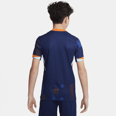 Camisola de futebol de réplica Nike Dri-FIT do equipamento alternativo Stadium Países Baixos (equipa masculina) 2024/25 Júnior