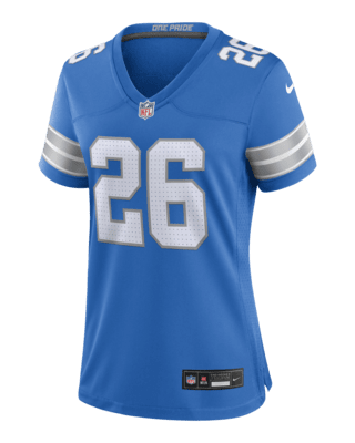 Женские джерси Jahmyr Gibbs Detroit Lions Nike NFL Game Football Jersey для футбола