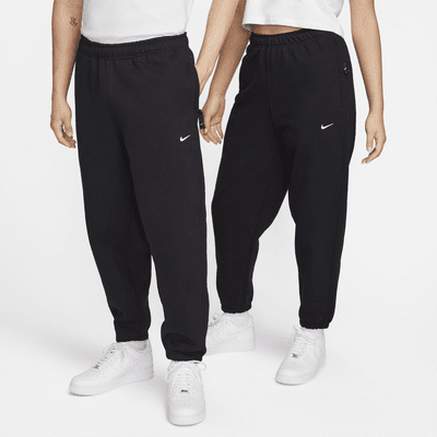Jogger Pants Nike Solo Swoosh Men's Fleece Pants Black/ White